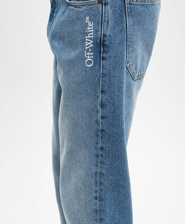 Off-White Сині джинси Half Arrow 44XYA175S26D002 зображення 5