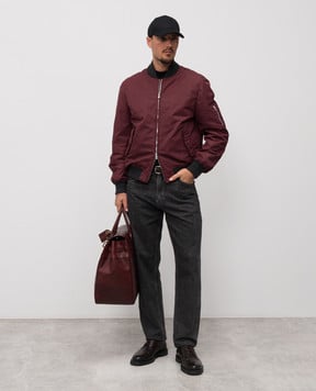 Brunello Cucinelli Бордовый бомбер MV4076554