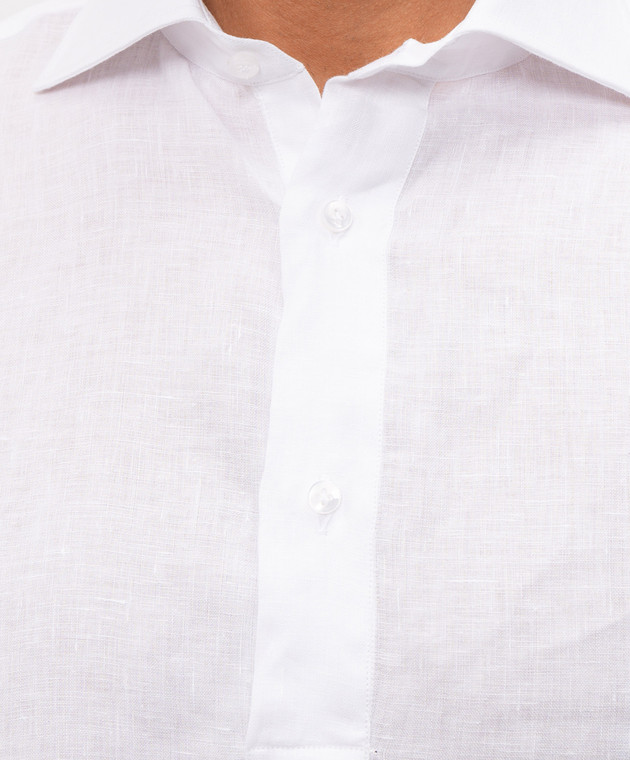 Pini Parma Біла сорочка з льону SHIPOPLIBCO зображення 5