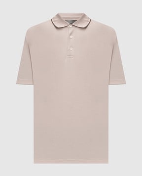 Canali Бежевое поло с кашемиром MJ02337T0900