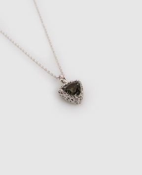 Darkai Сріблястий ланцюжок Trillion Tourmaline з білим золотом DICI0062