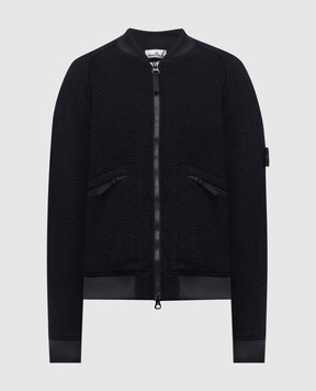 Stone Island Синій бомбер з вовною з логотипом K2S154100111S0214