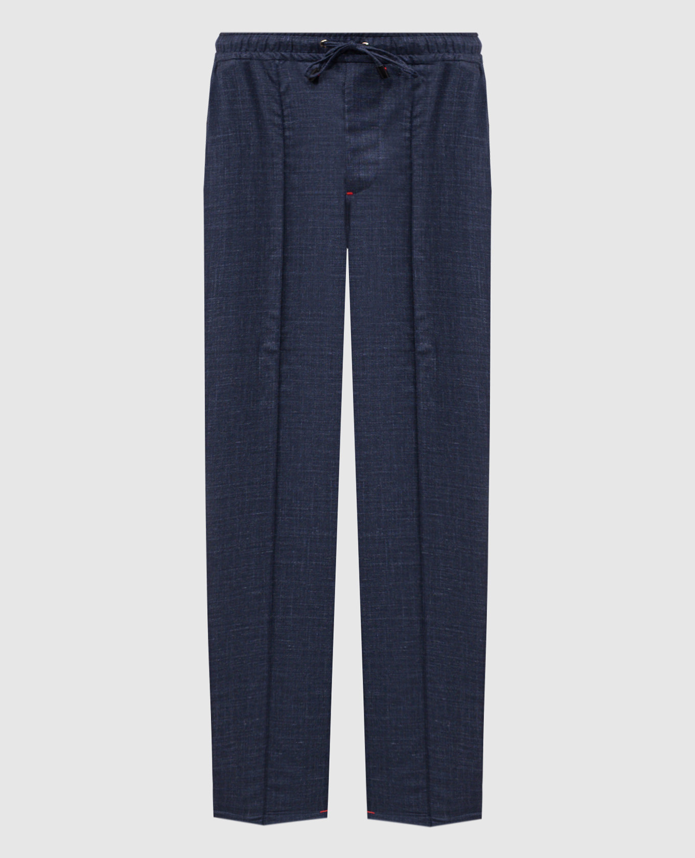 

Синие брюки из шерсти, кашемира, шелка и льна, Синий, Зауженные брюки