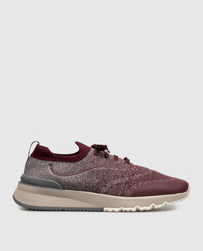 Brunello Cucinelli Бордовые кроссовки MZUEHRO342