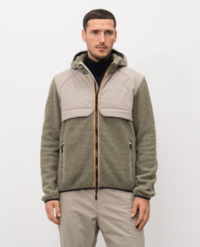 K-Way Куртка BAUGES з вовною кольору хакі K5141IW