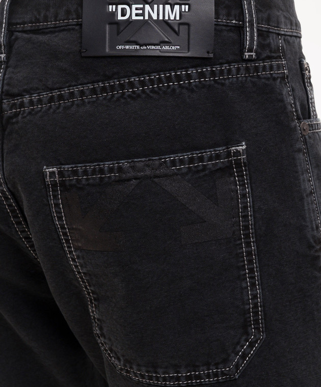 Off-White Черные джинсы Half Arrow 44XCE04JS26F003 изображение 5