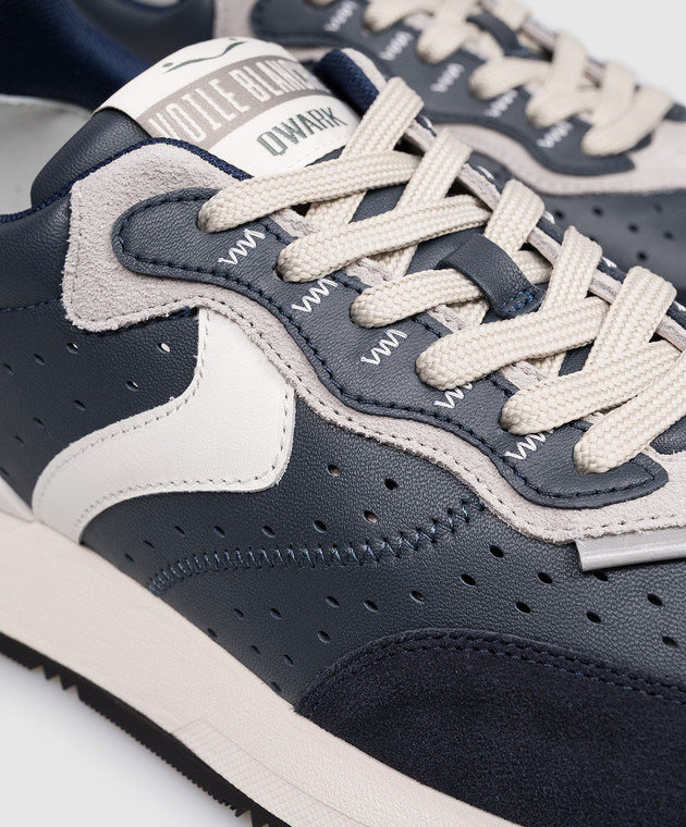 Voile Blanche Синие кожаные кроссовки QWARK EASY 0012019849011C26 изображение 5