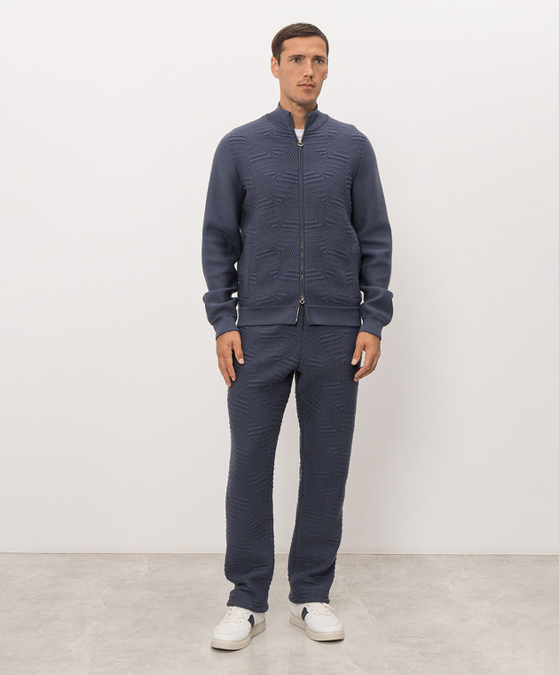 Stefano Ricci Синий спортивный костюм из кашемира W505041R31W26304P3D изображение 3