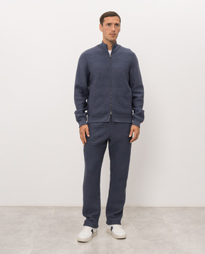 Stefano Ricci Синий спортивный костюм из кашемира W505041R31W26304P3D