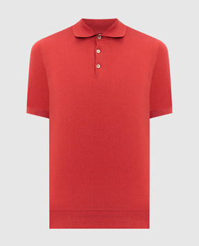 Brunello Cucinelli Червоне поло з бавовни M29800125
