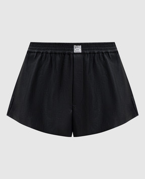 Maison Margiela MM6 Чорні шорти з нашивкою логотипа S52MU0134M35740