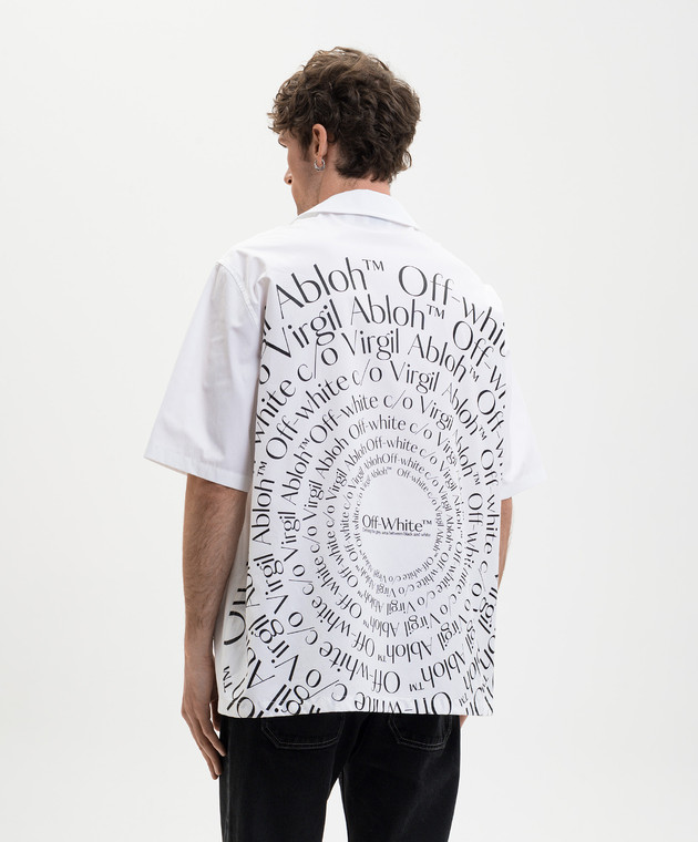 Off-White Белая рубашка Circle Off 44XGG01FS26F006 изображение 4