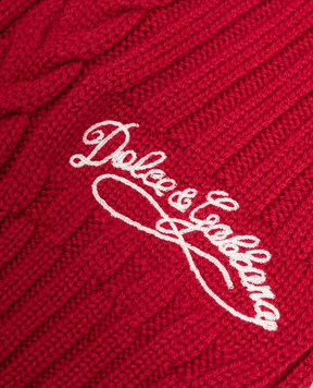 Dolce&Gabbana Детский красный шарф из шерсти LBKAH8JDVH8