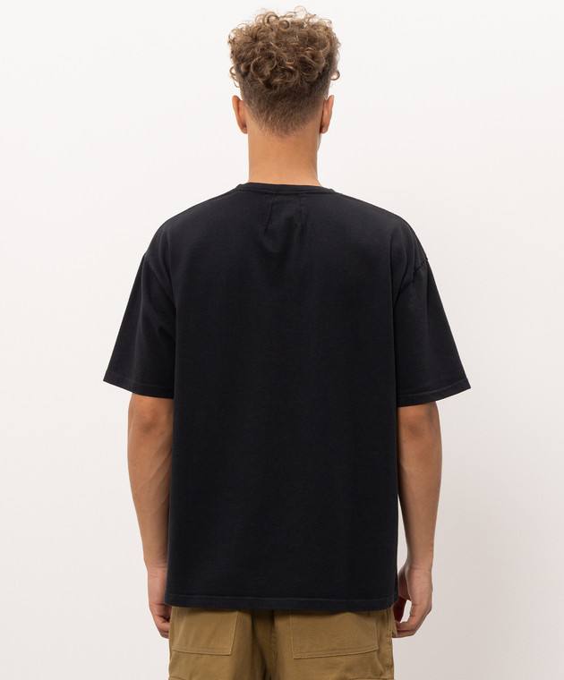 Rhude Черная футболка Paris Trofeo RHPF26TT10012 изображение 4