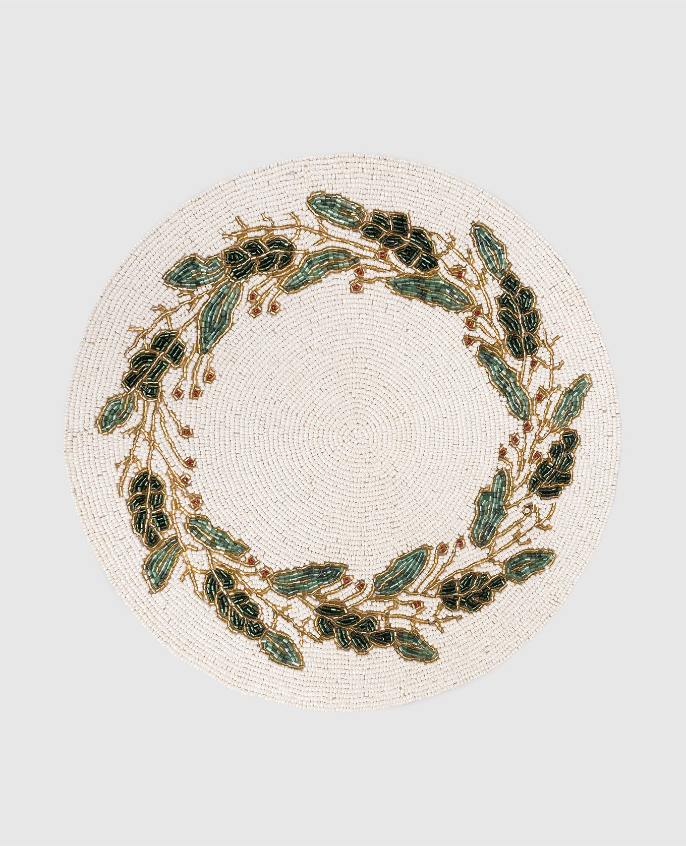 

Декоративный столовый коврик из бисера, Белый, Салфетки