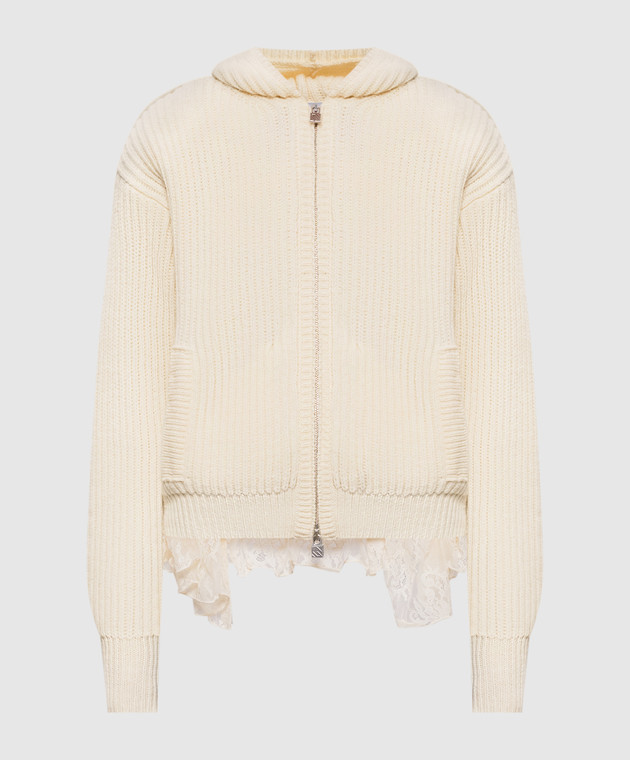 Giuseppe Di Morabito Milano Кардиган цвета айвори из шерсти 07PFKNT41016759