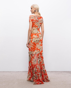 Etro Красное платье в принт WRHA062299IAS71