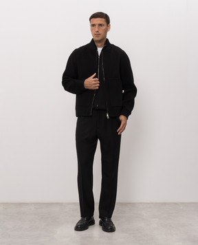 Brett Johnson Чорний кардиган з кашеміру та шовку FW26K41LPRONOI