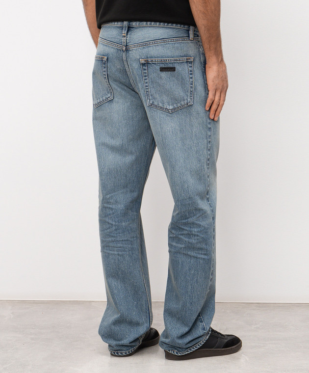 Fear of God Сині джинси з ефектом потертості FG9M459906DNMMI зображення 4