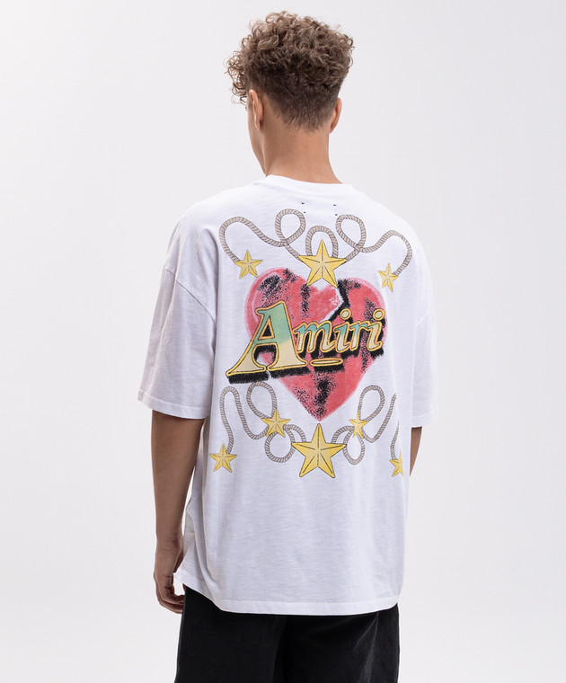 AMIRI Біла футболка Heart AM426JR037 зображення 4