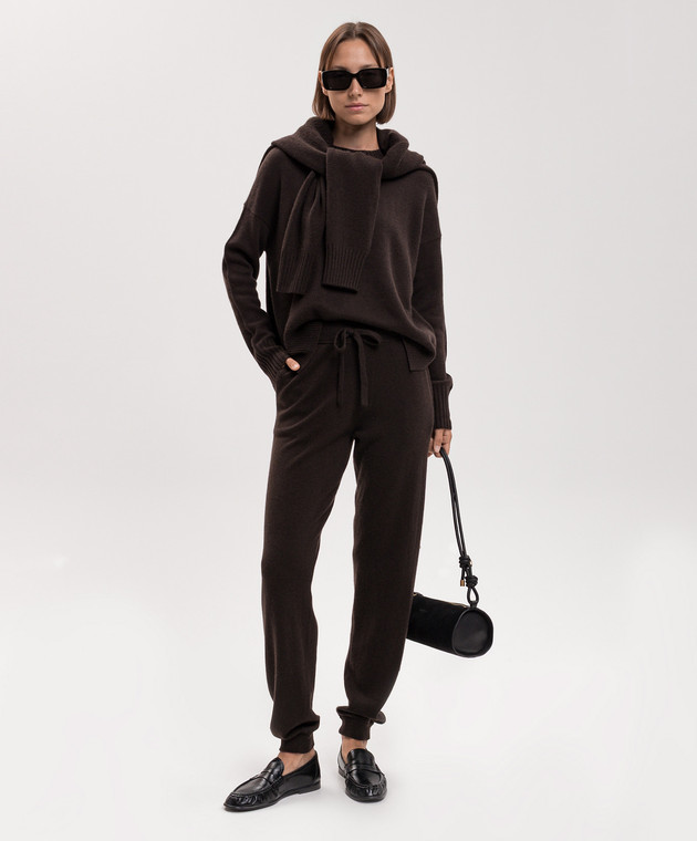 Allude Коричневі джогери з вовни та кашеміру 26537011 зображення 2