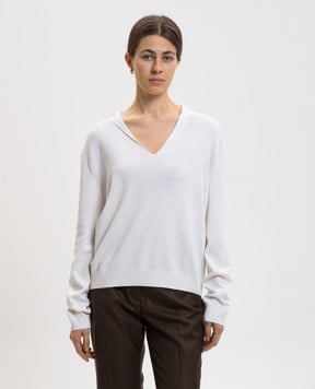 Loro Piana Білий пуловер Sorbonne з шовком FAM0701sh