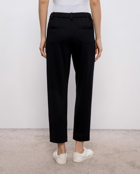 Marco Pescarolo Черные брюки из шерсти Zeza ZEZAD53Y19