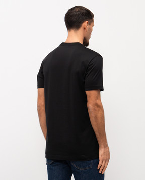 Dolce&Gabbana Чорна футболка з контрастним логотипом G8RN8ZG7NUB