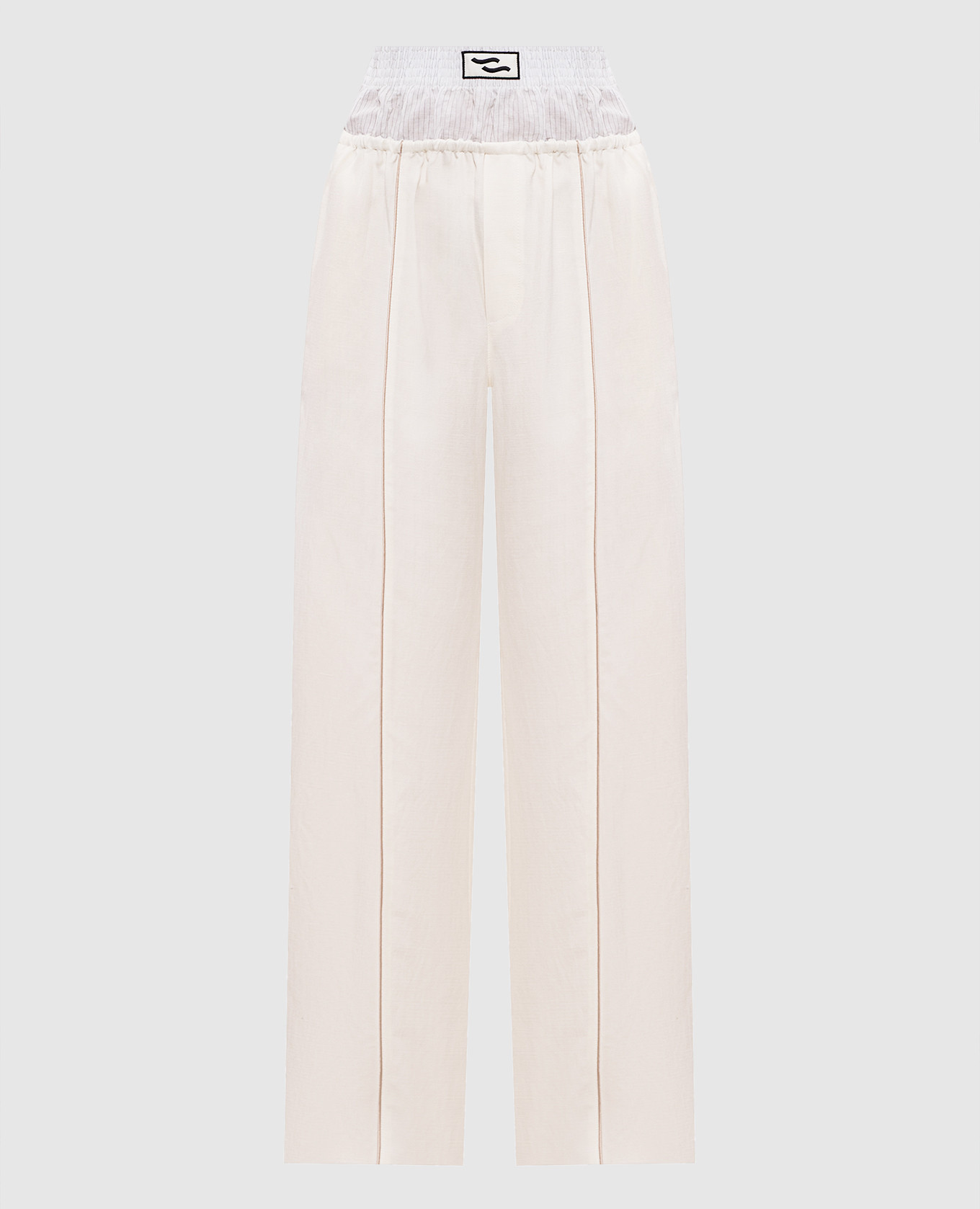 Бежеві штани Paji з льоном