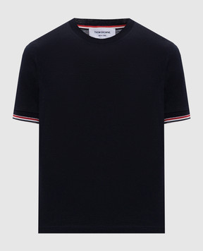 Thom Browne Синяя футболка из шерсти FJS232AJ0301