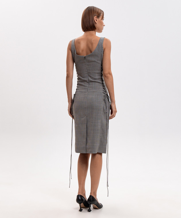 Alexander McQueen Платье из шерсти в клеточку A0004BQJAGD изображение 4