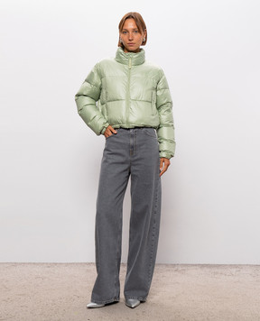 Twinset Зеленая стеганная куртка 262TP2642