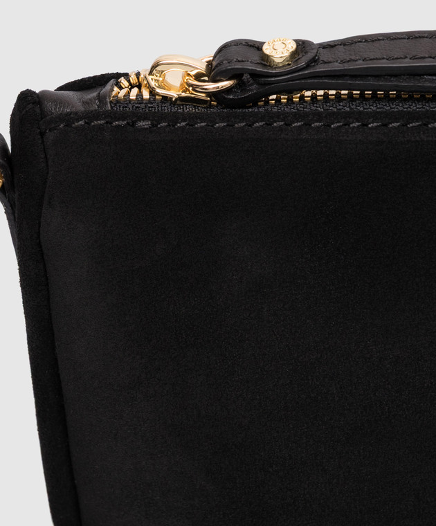 Gianni Chiarini Черная замшевая сумка кросс-боди Nora BS10224CMPL изображение 4