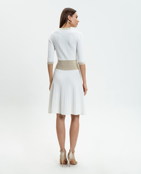 Twinset Біла сукня з люрексом 261AP3110