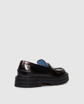 Versace Чорні шкіряні лофери Adriano 10173631A12298