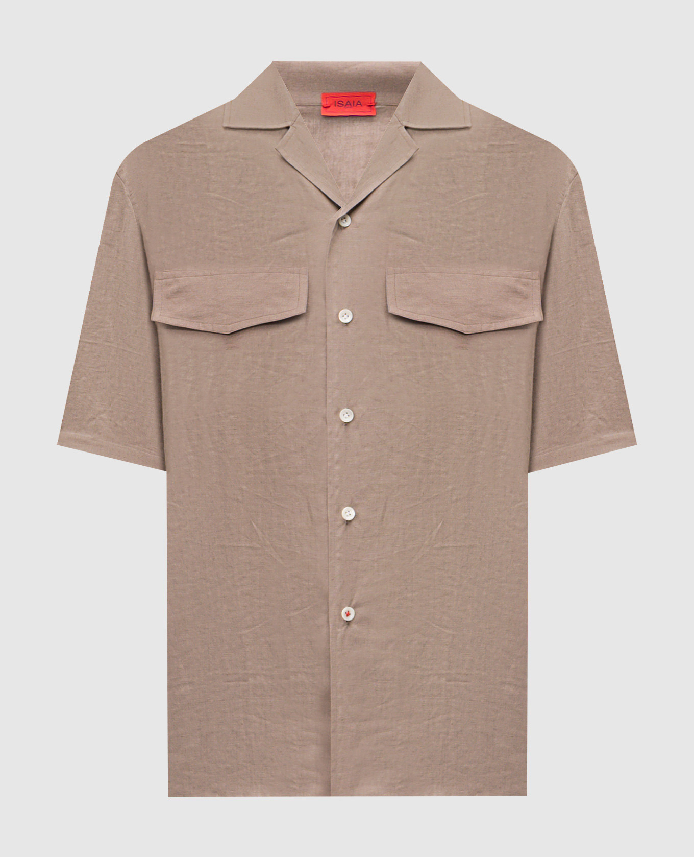 

Коричневая рубашка из льна, Коричневый, Рубашки