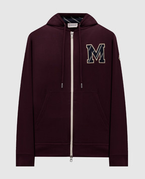 Moncler Бордова спортивна куртка з монограмою логотипа L20918G0000289AUJ