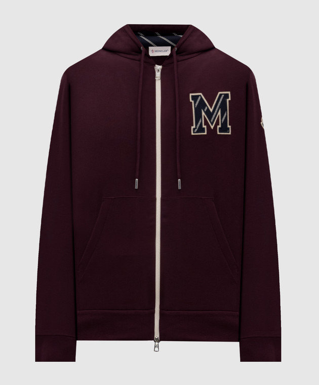 Moncler Бордовая спортивная куртка с монограммой логотипа L20918G0000289AUJ