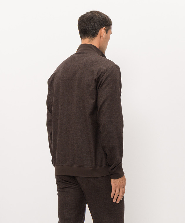 Kiton Коричнева спортивна куртка з вовни UMC032K0141I зображення 4