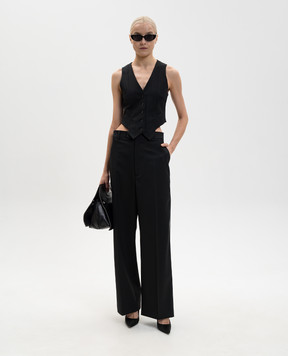 Vetements Чорний жилет з вовни WE76TV360B