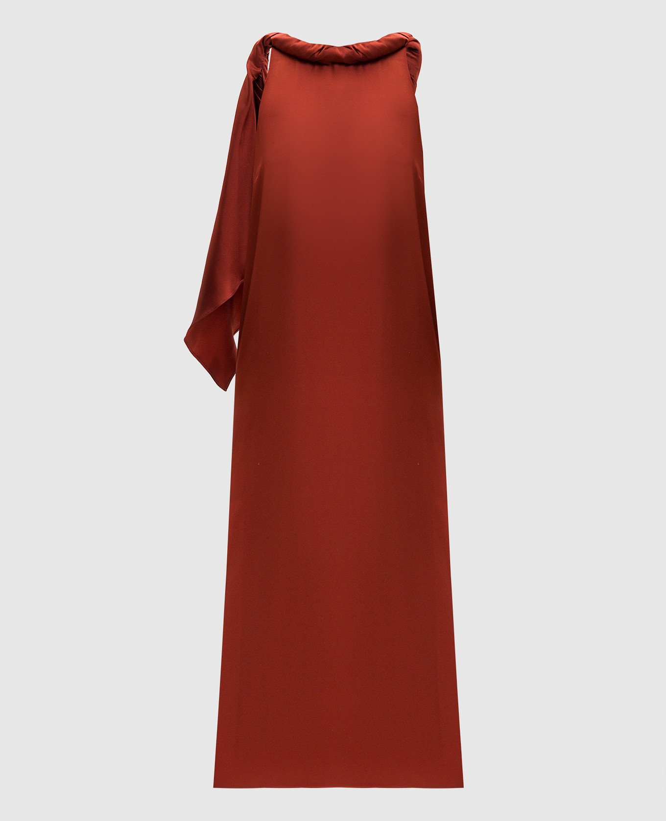 Терракотовое платье SUSAN из шелка