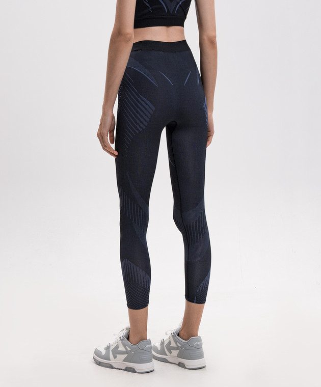 Off-White Голубые леггинсы с узором логотипа 2FH00405B изображение 4