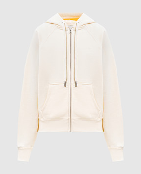 Ami Paris Спортавна куртка кольору айворі з емблемою USW759747w