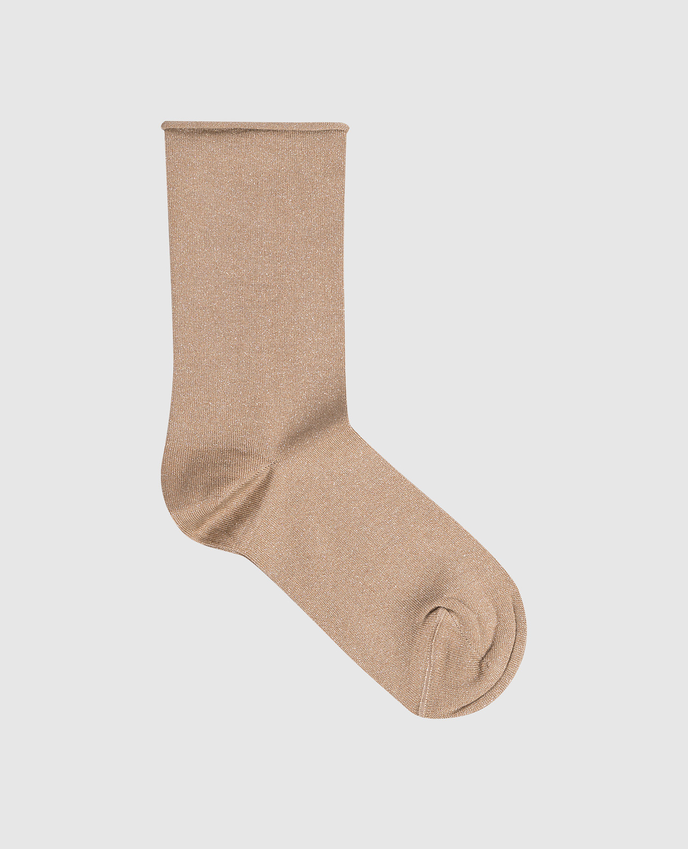 Бежевые носки с кашемиром и шелком с люрексом