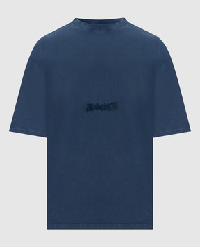 Balenciaga Синя футболка з логотипом 850403TTVO8