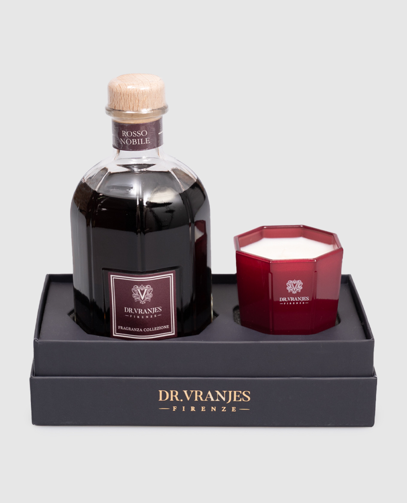 

Подарочный набор из аромадиффузора и свечи Rosso Nobile, Коричневый, Ароматы для дома