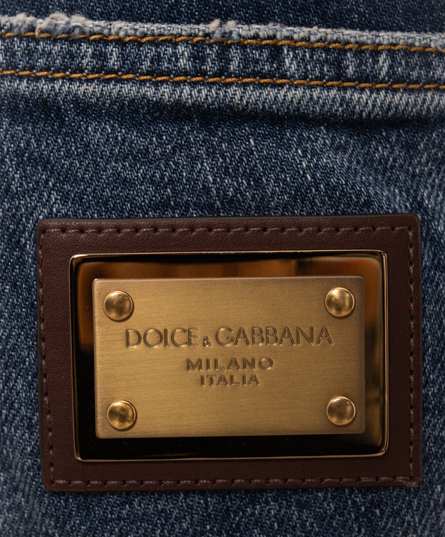 Dolce&Gabbana Сині джинси слім з ефектом потертості GY07CDG8PK5 зображення 5