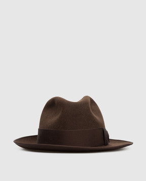Loro Piana Коричневий капелюх з вовни кролика та кашеміру FAO5332msh