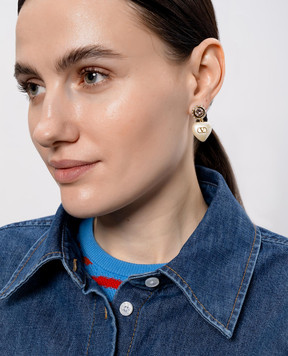 Valentino Сережки VLogo Signature з кристалами 8W2J0BM3NBS