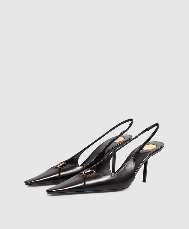 Saint Laurent Чорні шкіряні слінгбеки BABYLONE BRETEUIL 858966AAEHI зображення 2